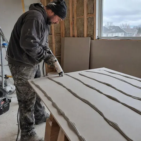 Damping compound applied behind a second layer of soundproof drywall